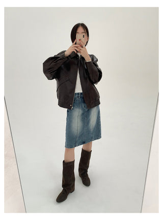 A-Line Denim Skirt