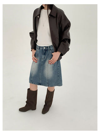A-Line Denim Skirt
