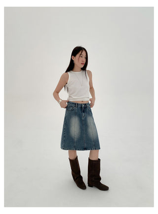 A-Line Denim Skirt