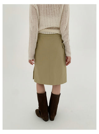 Lace-Up A-Line Skirt