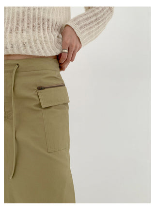Lace-Up A-Line Skirt