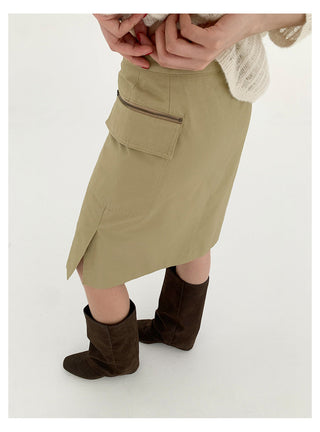 Lace-Up A-Line Skirt