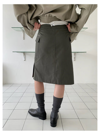 Lace-Up A-Line Skirt