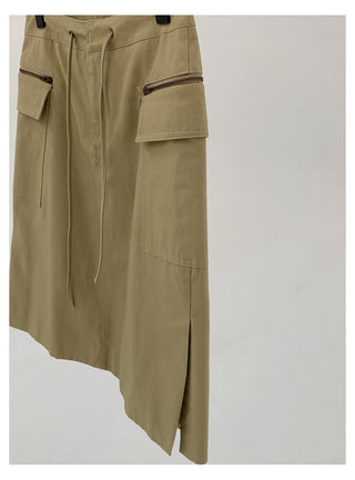 Lace-Up A-Line Skirt