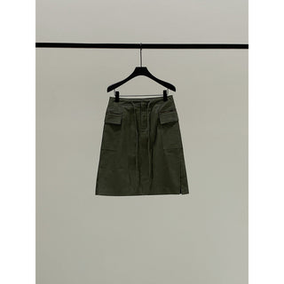 Lace-Up A-Line Skirt