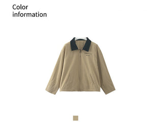 Contrast Lapel Trench