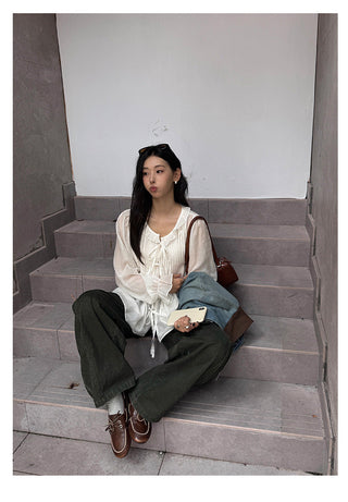 Distressed Casual Pants