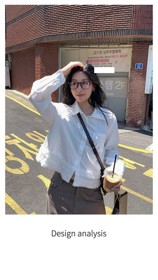 Stitched Shirt Cardigan