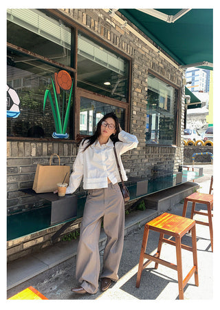 Stitched Shirt Cardigan