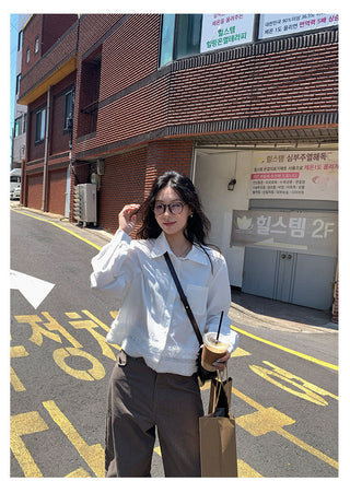 Stitched Shirt Cardigan