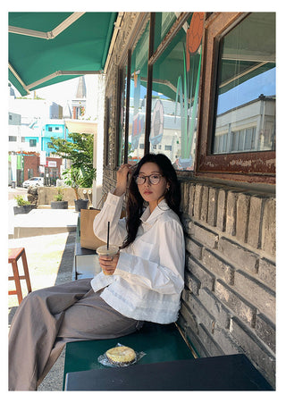 Stitched Shirt Cardigan