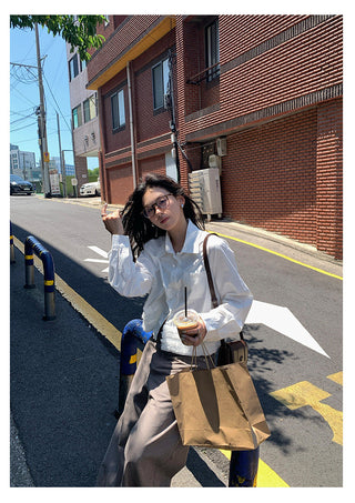 Stitched Shirt Cardigan