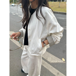 Striped Sleeve Jacket