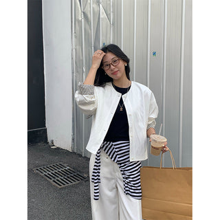 Striped Sleeve Jacket