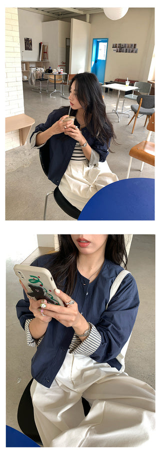 Striped Sleeve Jacket
