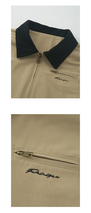 Contrast Lapel Trench