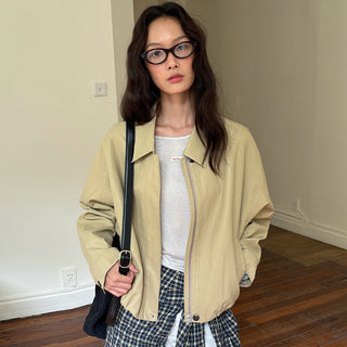 Cropped Leather Coat