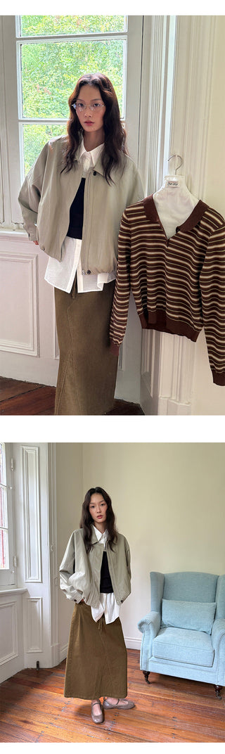 Cropped Leather Coat