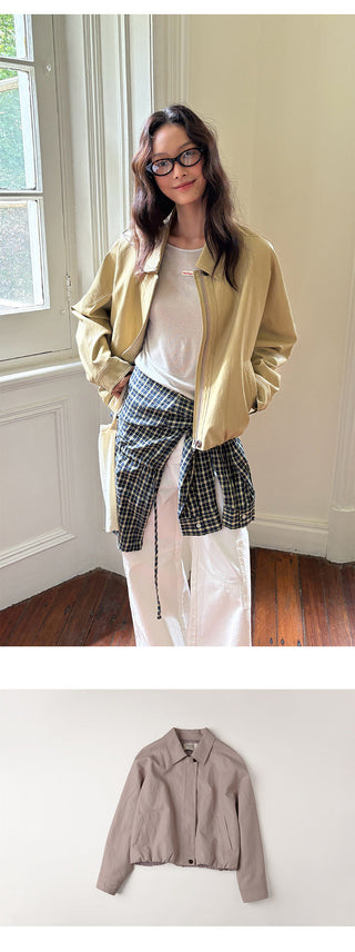Cropped Leather Coat
