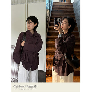Striped Lapel Shirt