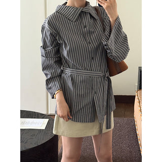 Striped Lapel Shirt
