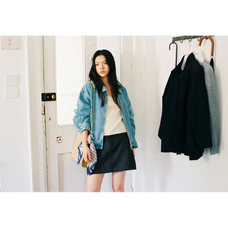 Denim Polo Jacket