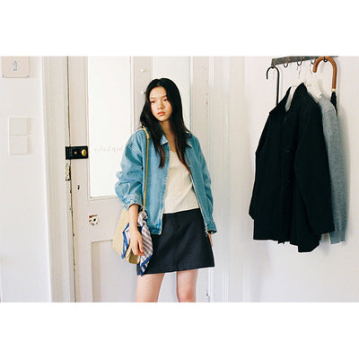 Denim Polo Jacket