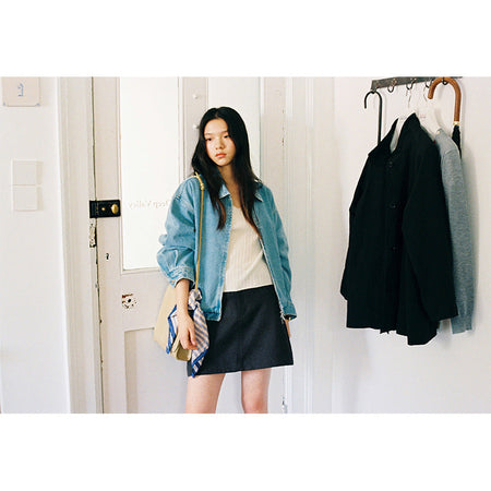 Denim Polo Jacket