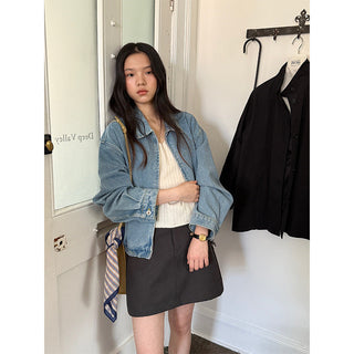 Denim Polo Jacket