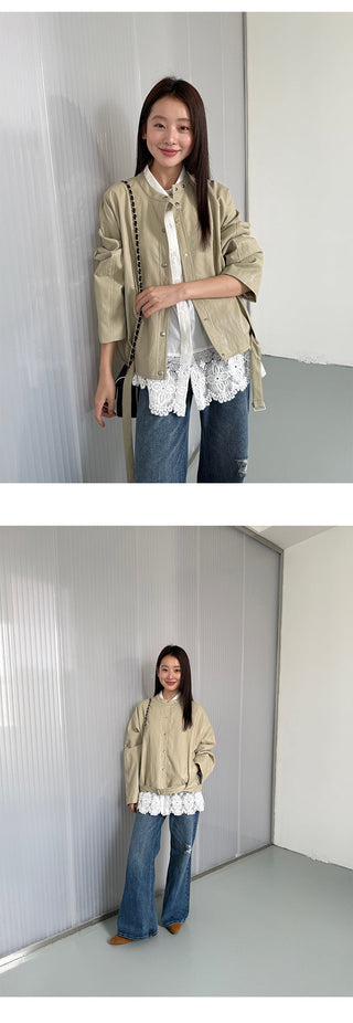 Leather Stand Jacket