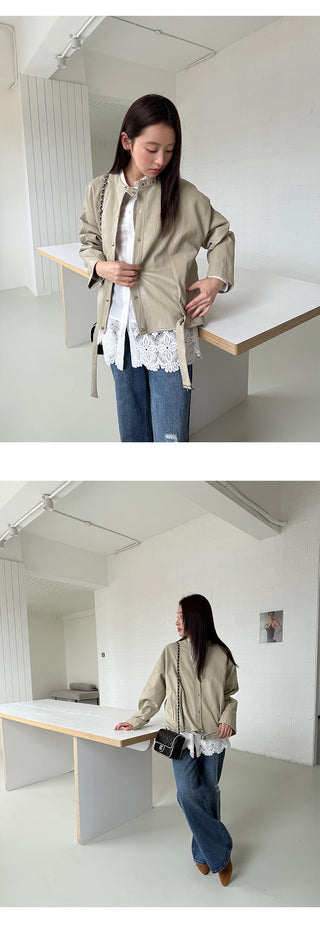 Leather Stand Jacket