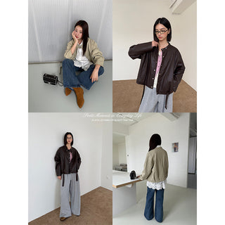 Leather Stand Jacket