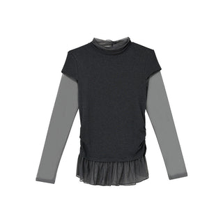 Gauzy Stitching Top