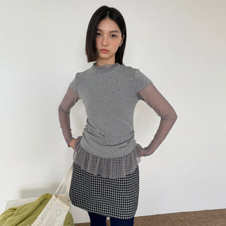 Gauzy Stitching Top