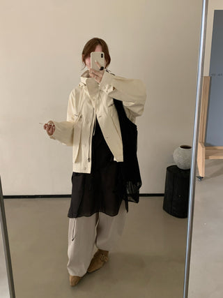 Hooded Zipper Jacket