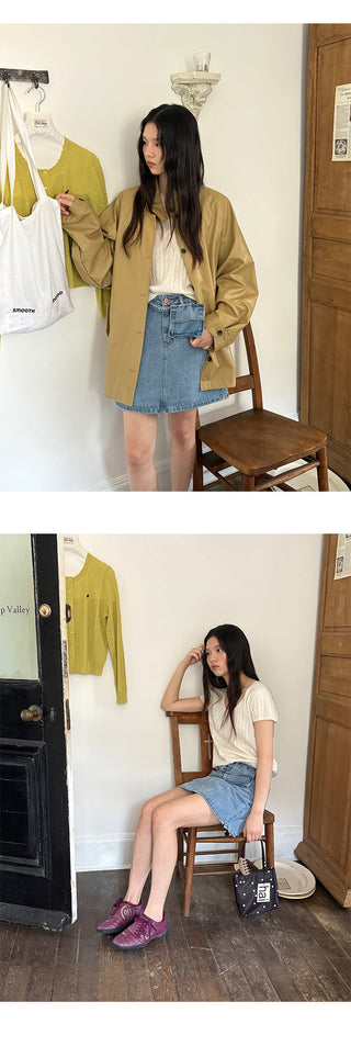 Denim A-Line Skirt