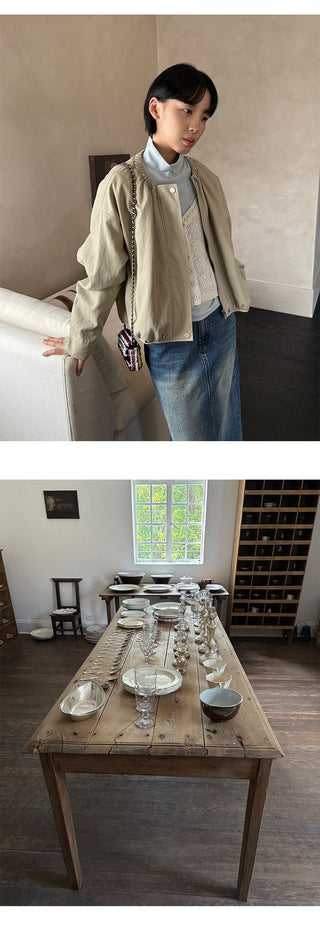 Zipper Leather Coat