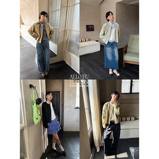 Zipper Leather Coat