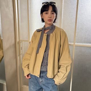 Zipper Leather Coat