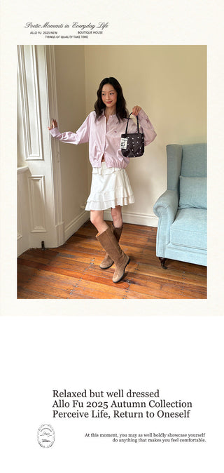 Ruffled A-Line Skirt