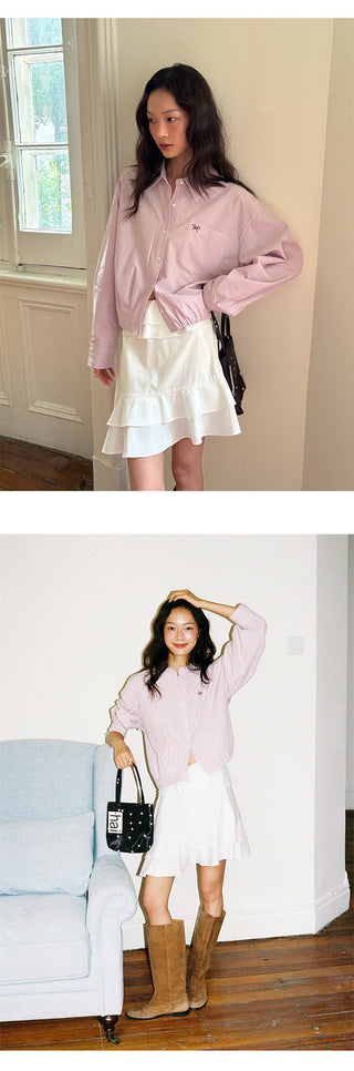 Ruffled A-Line Skirt