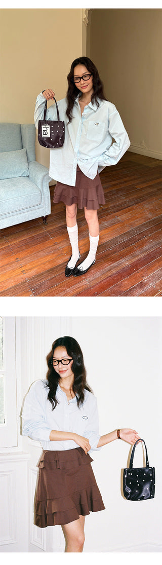 Ruffled A-Line Skirt