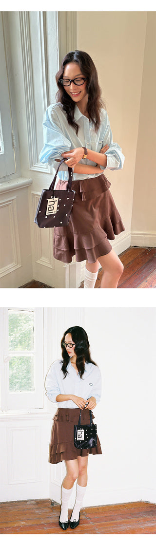 Ruffled A-Line Skirt