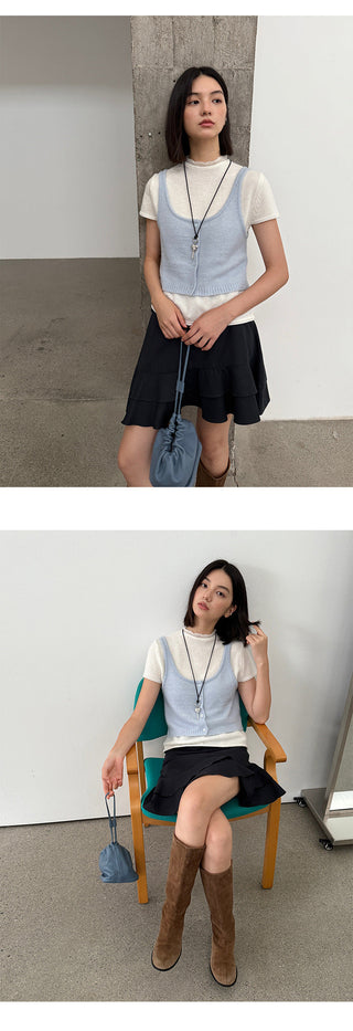 Ruffled A-Line Skirt