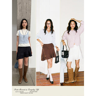 Ruffled A-Line Skirt
