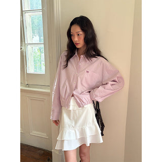 Ruffled A-Line Skirt