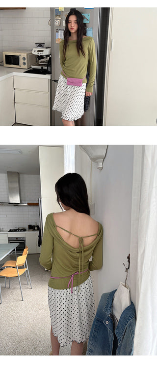 Backless Long T-Shirt
