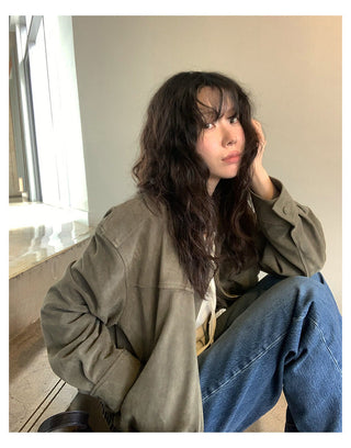 Suede Zipper Jacket