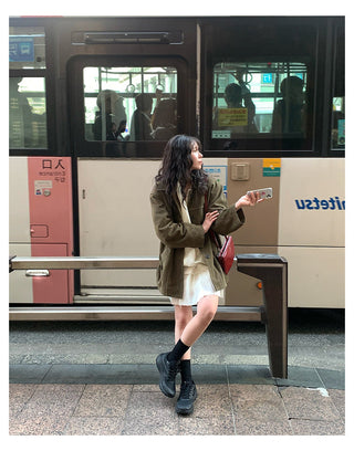Suede Zipper Jacket