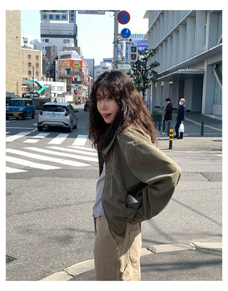 Suede Zipper Jacket
